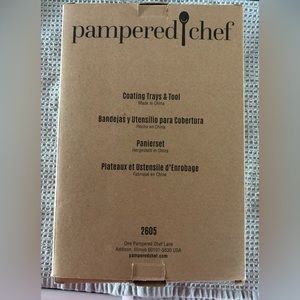 Brand new in box - Pampered Chef coating trays and tongs